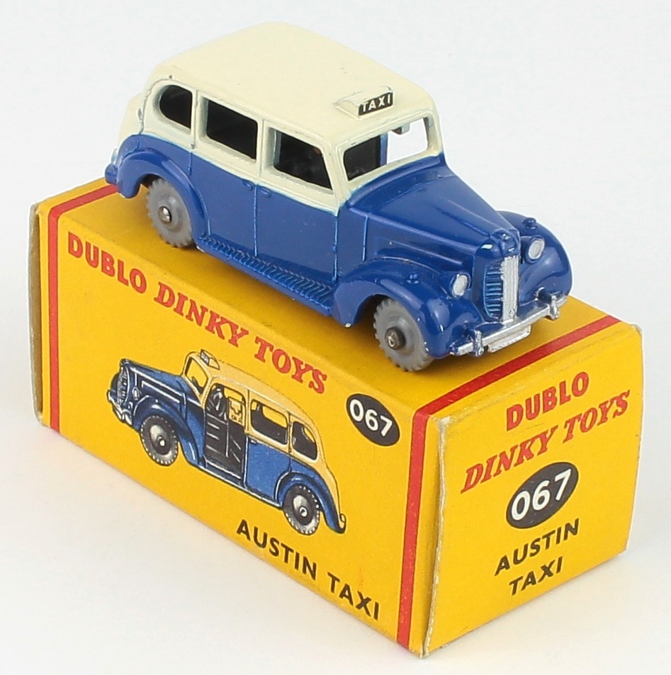 DUBLO DINKY TOYS - 067 - Austin Taxi - Bleu et blanc cassé - En boite | UK