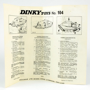 Dinky 104 specturm pursuit vehicle x4535
