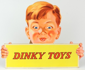 Dinky toys card stand with boy x588