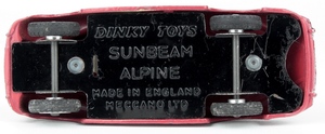 Dinky 101 sunbeam alpine sports cerise spun wheels x7162