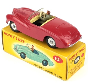 Dinky 101 sunbeam alpine sports cerise spun wheels x7161