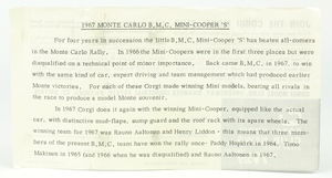 Corgi 339 monte carlo mini x8093