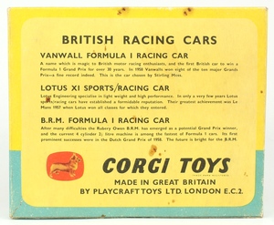 Corgi gift set 5 british racing cars yy536