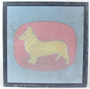 Corgi dog logo glass sign yy581