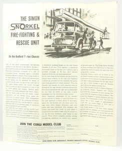 Corgi 1127 simon snorkel fire engine yy1984