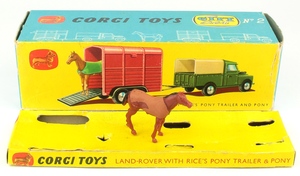 Corgi gift set 2 landrover rice's pony trailer yy2433