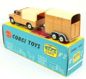 Corgi gift set 2 landrover rice's pony trailer yy2431