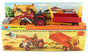 Corgi gift set 9 massey ferguson tractor shovel yy388
