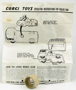 Corgi toys 464 commer police van yy7133