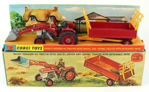 Corgi toys gift set 9 massey ferguson trailer yy914