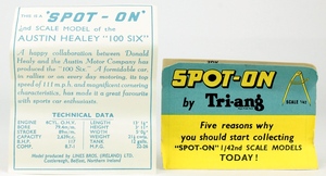Spot on models 105 austin healey yy9813