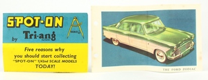 Spot on models 100 ford zodiac zz1753