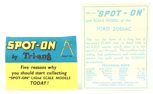 Spot on models 100 ford zodiac zz1773