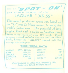 Spot on models 107 jaguar xkss zz1793