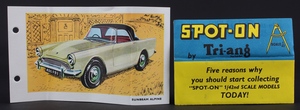 Spot on models 191 sunbeam alpine convertible zz3763