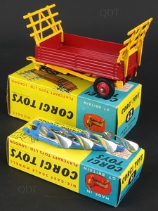Corgi toys 61 plough 62 farm trailer zz4291
