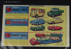 Eagle comic corgi toys advertisements zz4325