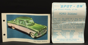 Spot on models 100 ford zodiac zz5493