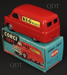 Corgi toys 403m bedford van klg plugs zz5991