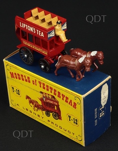 Matchbox models yesteryear y 12 horse bus lipton's tea v299