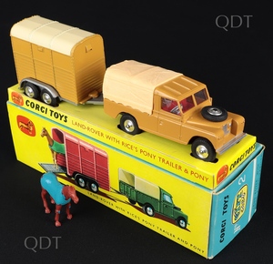Corgi gift set 2 land rover rice's pony trailer bb683