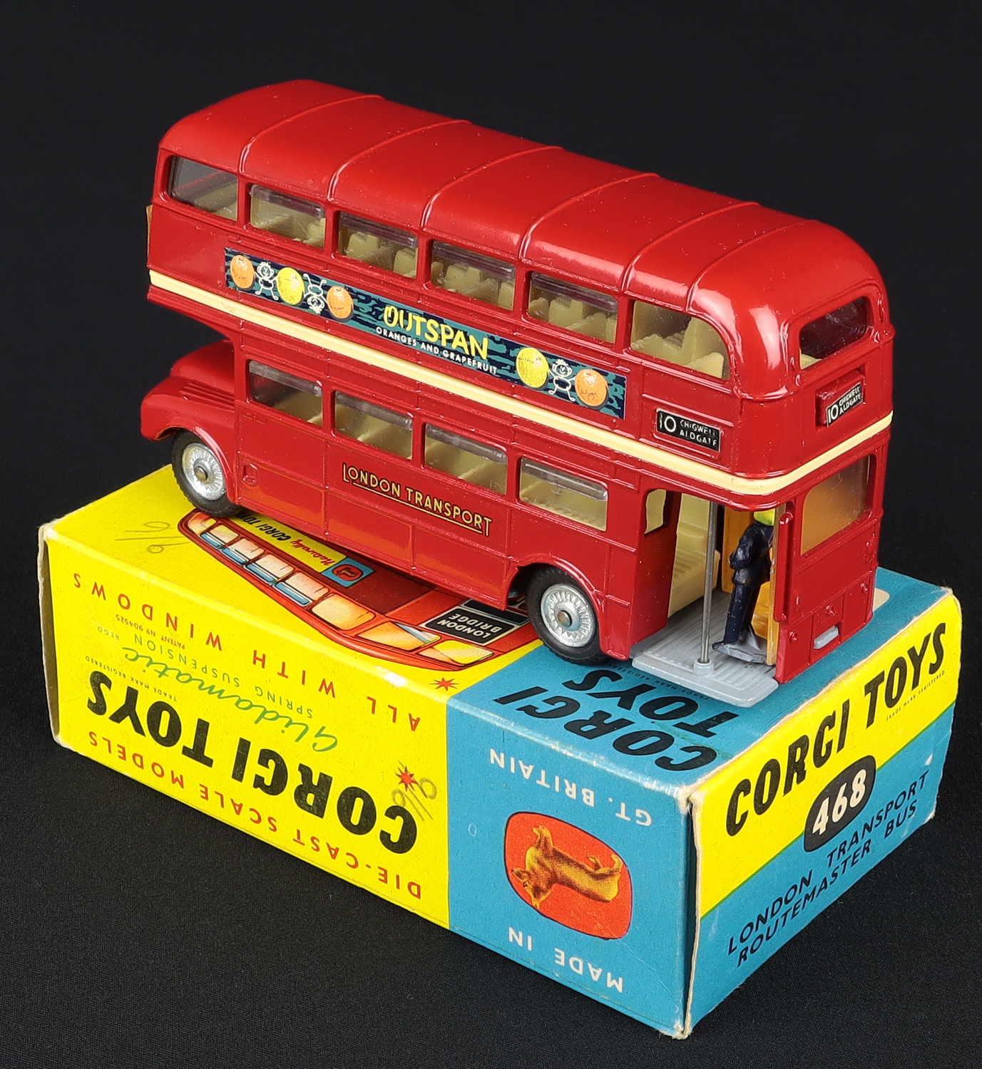 Toys 468 London Routemaster Bus 'OUTSPAN' QDT