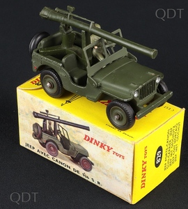 French dinky 829 jeep with gun cc68a