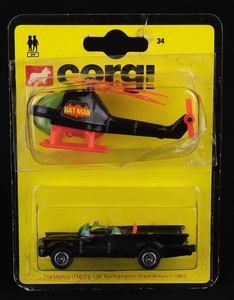 Corgi juniors twin pack 34 batmobile batcopter cc303