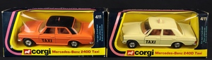 Corgi toys 411 mercedes taxi orange cream cc567
