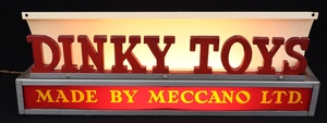 Dinky toys illuminated sign cc661