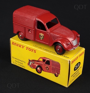 Dinky Toys boîte repro 25 D citroen 2 cv fourgonnette incendie 