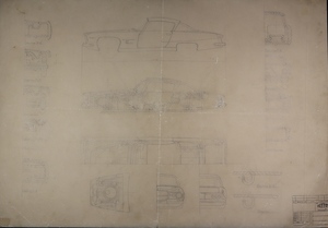 Corgi toys factory scale drawing 241 chrysler ghia l64