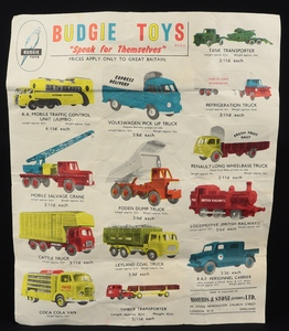 Budgie toys 238 scammell delivery van cadbury's dd470 leaflet