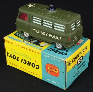Corgi toys 353 u.s. military police truck dd747 back