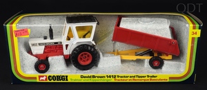 Corgi toys gift set34 david brown 1412 tractor trailer dd752 front