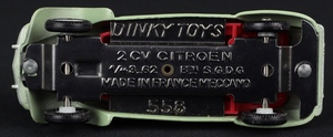 French dinky toys 558 citroen 2cv dd878 base