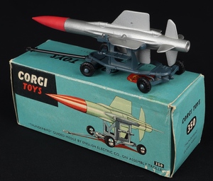 Corgi toys 350 thunderbird guided missile trolley ee41 back