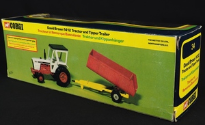 Corgi toys gift set 34 david brown 1412 tractor tipper trailer ee53 back