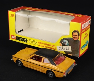 Corgi toys 313 ford cortina maize yellow graham hill ee186 back