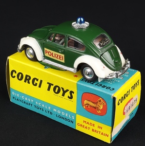 Corgi toys 492 vw european police car ee193 back