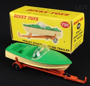 Dinky toys 796 healey sports boat trailer ee211 front