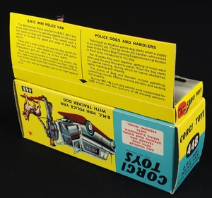 Corgi Toys 448 B.M.C. Mini Police Van With Tracker Dog - QDT