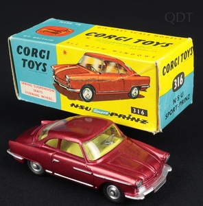 Corgi toys 316 nsu prinz ee432 front