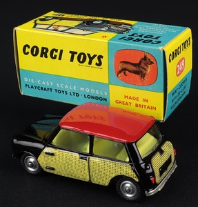 Corgi toys 249 mini cooper wickerwork ee442 back