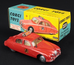 Corgi toys 213s 2.4 jaguar fire service car ee491 front