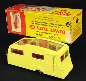 Dinky toys 117 four berth caravan ee617 back