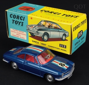 Corgi toys 315 simca 1000 competition cc434 front