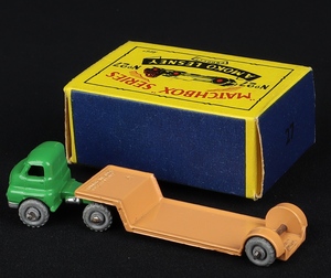 Matchbox models 27a bedford low loader ee711 back