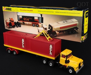 Corgi toys 1106 acl mack container truck trailer ee771 front