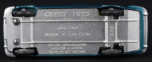 Corgi toys 238 jaguar mark x ee795 base
